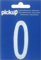 Pickup plakcijfer reflecterend wit - 70 mm 0