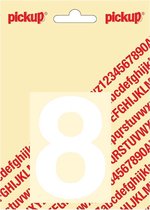 Pickup plakcijfer Helvetica 80 mm - wit 8
