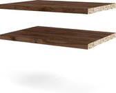 Base wandkast 2 losse legplanken 37x26,5, notendecor.