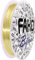 Fako Bijoux® - Koperdraad Kleurvast - Metaaldraad - Sieraden Maken - 0.5mm - 7 Meter - Goud