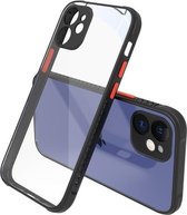 GadgetBay Clear kunststof hoesje voor iPhone 12 mini - transparant met zwart