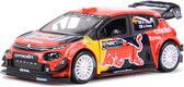 Citroën C3 WRC - Rally Monte Carlo 2019 - Sébastien Ogier (Rood) (15cm) 1/32 Bburago - Modelauto - Schaalmodel - Model auto - Miniatuurautos - Miniatuur auto