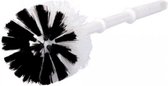 Linea toiletborstel - kunststof - nylon - wit/zwart