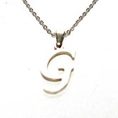 Ketting alfabet G - Zilver