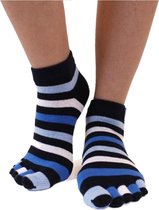 TOETOE Everyday Anklet enkel teensokken - Diep blauw/Zwart - 35-46 - Teensokken