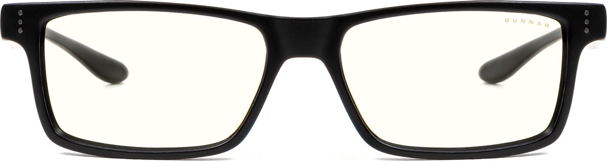 GUNNAR Gaming- en Computerbril - Vertex, Onyx Frame, Clear Tint - Blauw Licht Bril, Beeldschermbril, Blue Light Glasses, Leesbril, UV Filter