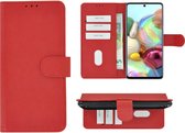 Samsung Galaxy A52 Hoesje - Bookcase - Pu Leder Wallet Book Case Rood Cover