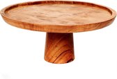 De Teak Root Taart Plateau - L