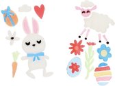 12 Gel Raamstickers Paasfeest | Paasdecoratie