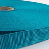 10 meter Tassenband / Parachuteband - 30mm breed - Turquoise - Polypropyleen - 1,5mm dik