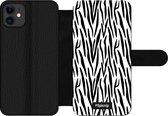 Wallet case - geschikt voor iPhone 11 - Zebraprint