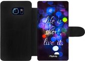 Wallet case - geschikt voor Samsung Galaxy S7 Edge - Life Is Short, Live It