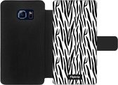 Wallet case - geschikt voor Samsung Galaxy S6 Edge - Zebraprint