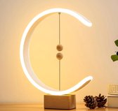 Balance lamp - Halve maan LED - Tafellamp - Nachtlamp - USB aansluiting - Magnetische schakelaar verlichting