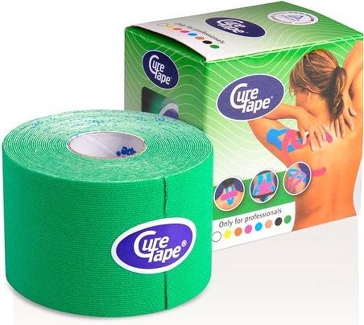 CureTape® Classic groen 5 cm x 5 m, 1 rol – kinesiotape - fysiotape