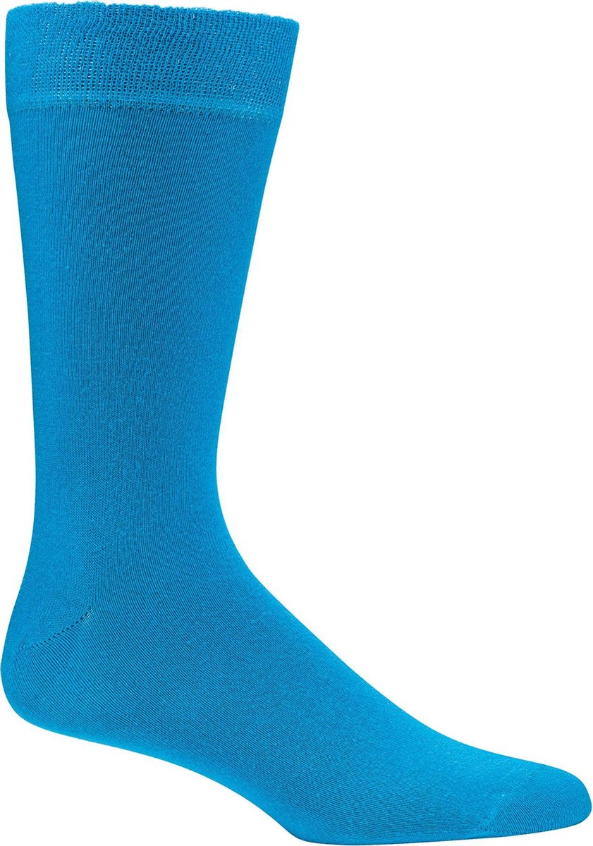 Socks4Fun – 2 paar blauw / turquoise sokken – drukvrije boord - maat 35/38