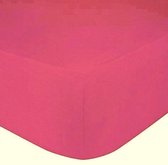 Premium hoeslaken-jersey-100% katoen -stretch-2Persoons-160x200+ 30cm- Hoekhoogte - Roze