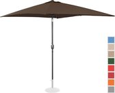 Uniprodo Grote parasol - bruin - rechthoekig - 200 x 300 cm - kantelbaar