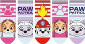 Paw Patrol Sneakersokken | 5 Paar | Meisjes | Maat 23-26