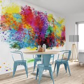 Fotobehang Abstract Boom in bonte kleuren 260x384 cm Vlies - Reinders