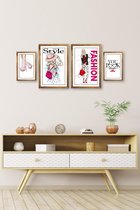 My Style Fashion Hout Poster 4 stuk You Look Awesome