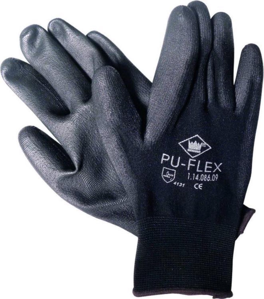 PU-Flex handschoen - zwart - maat XXL (11) - M-Safe - (set a 12 paar)