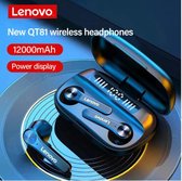 Lenovo - Oordop - Wireless Earphones - Draadloos - Draadloze Oordopjes - Draadloze Oortjes - Bluetooth Oordopjes - Oor - Bluetooth Oortjes - Zwart