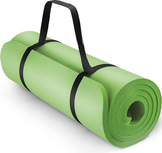 Sens Design Fitness mat XL - Yogamat - 190x100x1.5 cm - Lichtgroen | bol.com