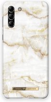 iDeal of Sweden hoesje voor Galaxy S21 Plus - Hardcase Backcover - Fashion Case - Golden Pearl Marble