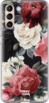 HappyCase Samsung Galaxy S21 Hoesje Flexibel TPU Rozen Print