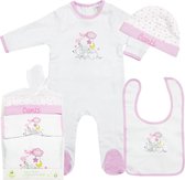 Disney Bambi baby cadeauset 3-delig - wit/roze - maat 0-3 maanden (±50/56)