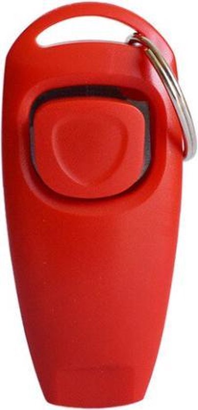Luxe clicker met fluit - 2 in 1 Hondentrainer - Hondenklikker - Met bevestigingsring - Hond trainen met een clicker en fluit - Honden trainer - Rood - Puppy klikker - Puppy trainen - Kattentrainer - Trainingshulp voor huisdieren - Huisdieren