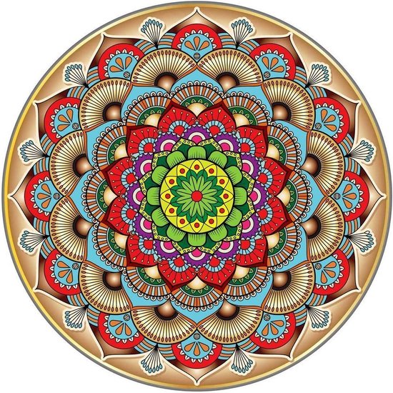 Pinshidai Ronde puzzel - 1000 stukjes - Mandala Bloem