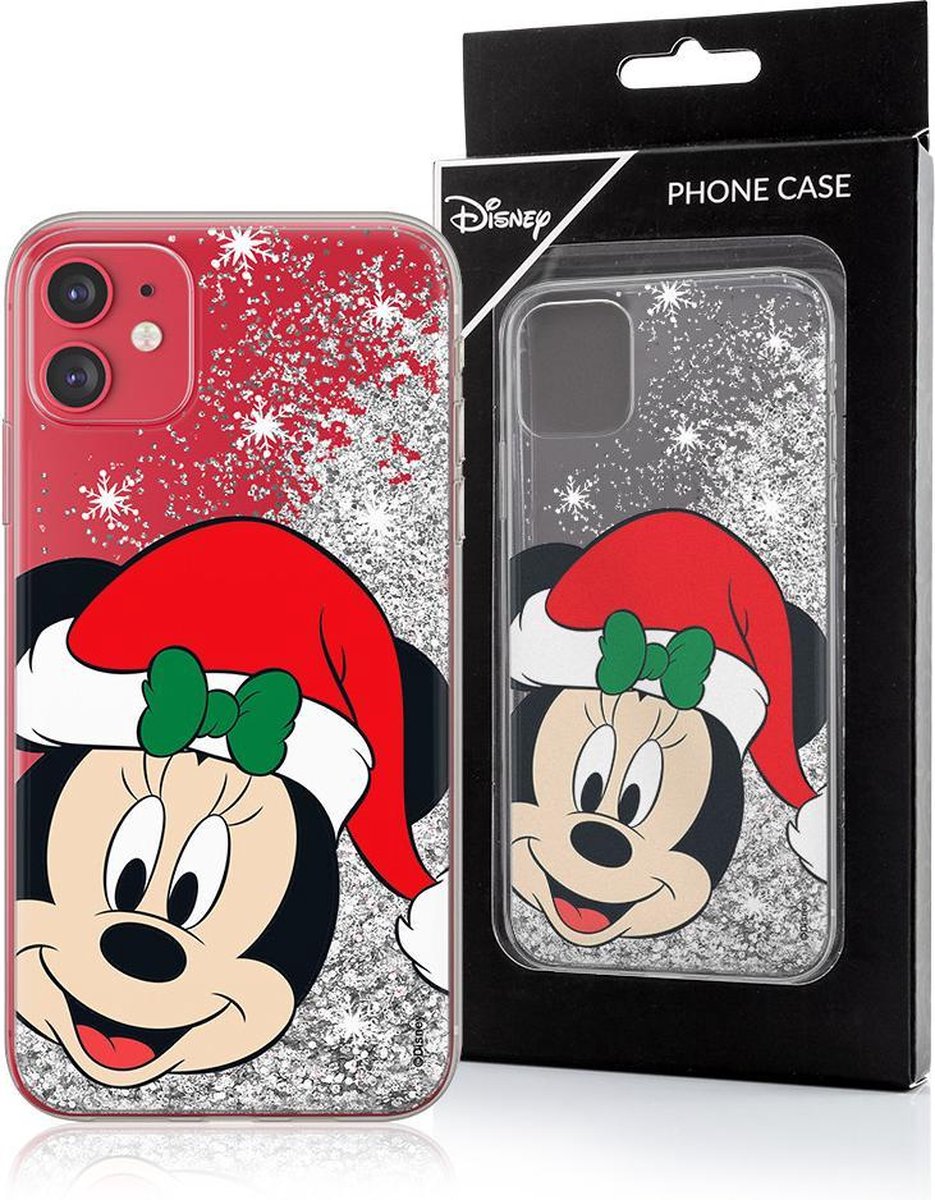 iPhone 6 Plus hoesje - Mickey Mouse kerstmuts - glitters- disney