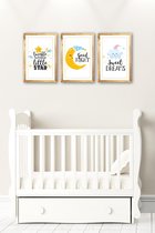 Baby Kamer Hout Poster Good Night Sweet Dreams Jongentje