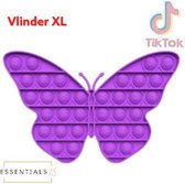 ESSENTIALS73 Fidget Pop It Vlinder XL Paars - Butterfly - TikTok