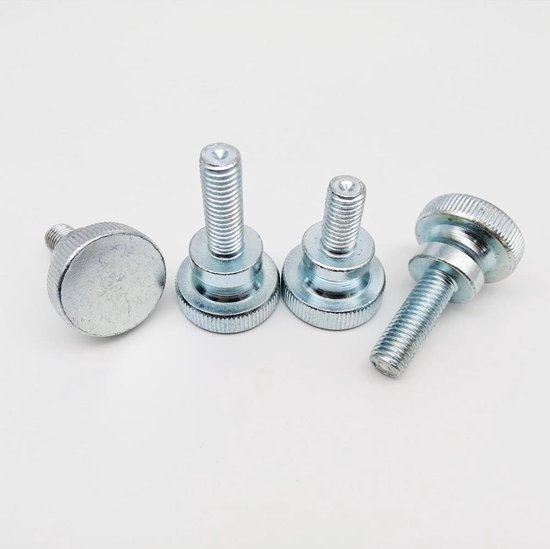 1/5 Pcs M3 M4 M5 M6 M8 M10 304 Roestvrij Staal A2-70 Gekartelde Hoge Kop Duimschroef metrische Handmatige Aanpassing Bolt (Color : 16mm, Size : M3