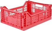 AyKasa Folding Crate Midi Box - Dark Pink
