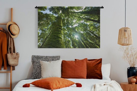 Tapisserie Jungle - Jungle tropicale en Asie Tapisserie coton 150x100 cm - Tapisserie avec photo