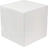 Piepschuim kubus 30 cm - hobbybasisvoorwerp - Isomo - vierkant - blokken - blok - handvaardigheid