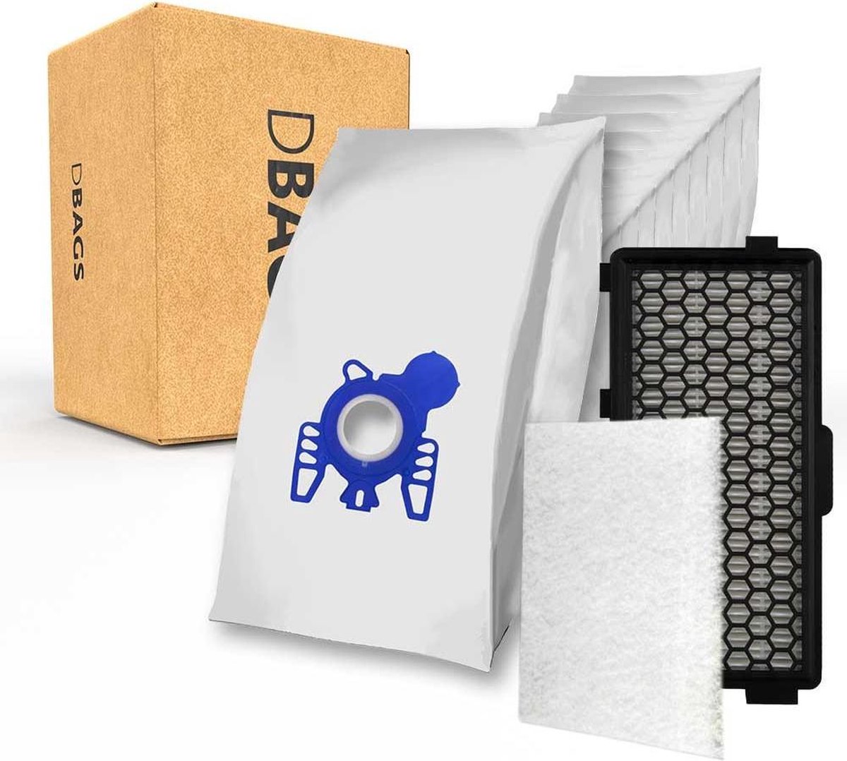 DBAGS® ServiceBox Geschikt voor Miele GN ( 10 Stofzuigerzakken Motorfilter en HEPA filter)