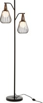J-Line Lamp Staand Ignes Staal/Marmer Zwart