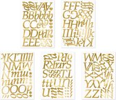 Letter Stickers, gold ( 5 vellen)
