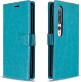 Voor xiaomi 10 Crazy Horse Texture horizontale flip lederen tas met houder & kaartsleuven & portemonnee & fotolijst (blauw)