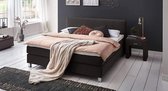 Boxspring Miracle 160x200 Zwart + Gratis koudschuim topdekmatras 5 cm