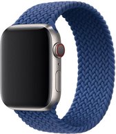 Gevlochten solobandje compatibel met Apple Watch 41/40 mm, Oceaan blauw/Blauw, polsmaat M