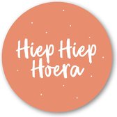 Sticker Hiep Hiep Hoera - 40 mm - 50 stuks - sluitstickers