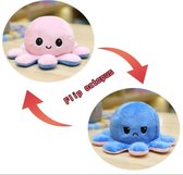 Knuffel Octopus Roze/blauw - Mood Knuffel Omkeerbaar - Mood Octopus - Reversible Octopus - Octopus Knuffel - Emotie Knuffel - Verwisselbaar - Blij en Boos knuffel