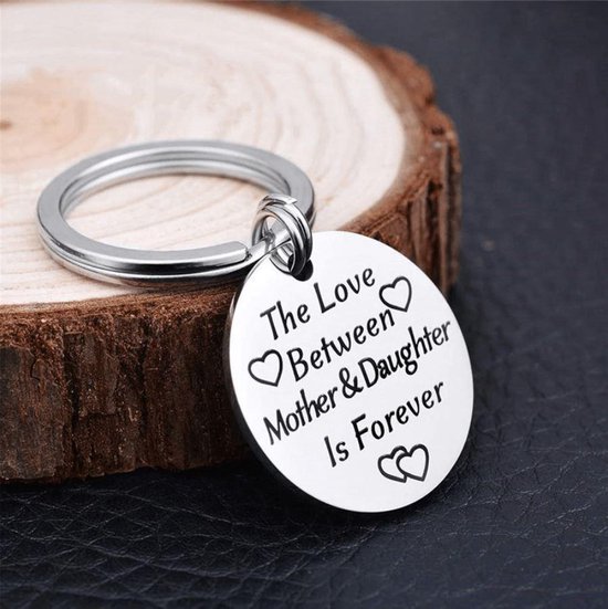 Sleutelhanger moeder dochter - Moederdag cadeautje - Love forever - liefde - vrouw - sleutelhangers - sleutelring - cadeau voor mama - haar Sleutelhanger moeder dochter - Moederdag cadeautje - Love forever - liefde - vrouw - sleutelhangers - sleutelring - cadeau voor mama - haar