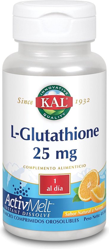 Kal L-glutation 25 Mg 90 Comp Sublingulaes Naranja
